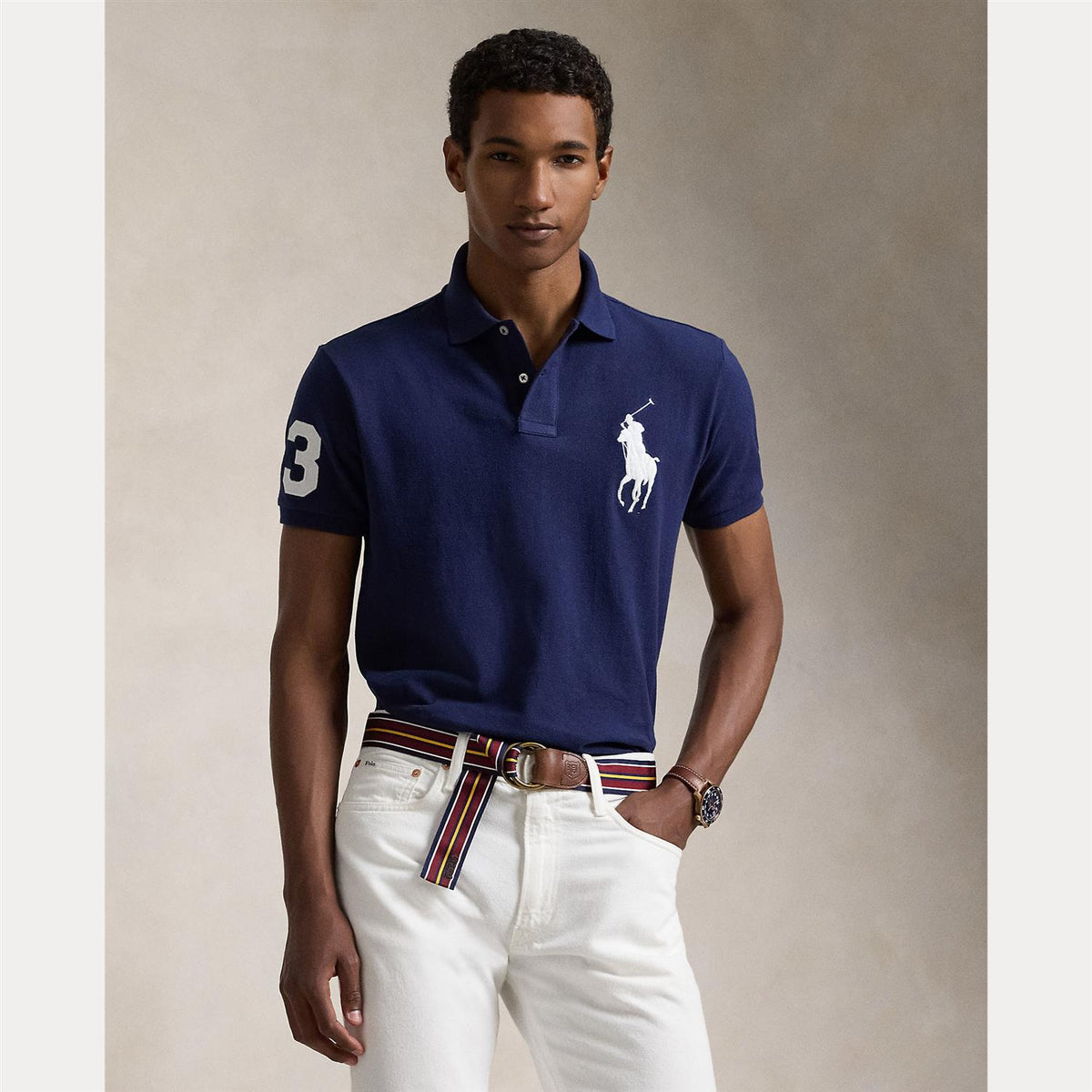 CUSTOM SLIM FIT BIG PONY MESH POLO SHIRT – LIE1899